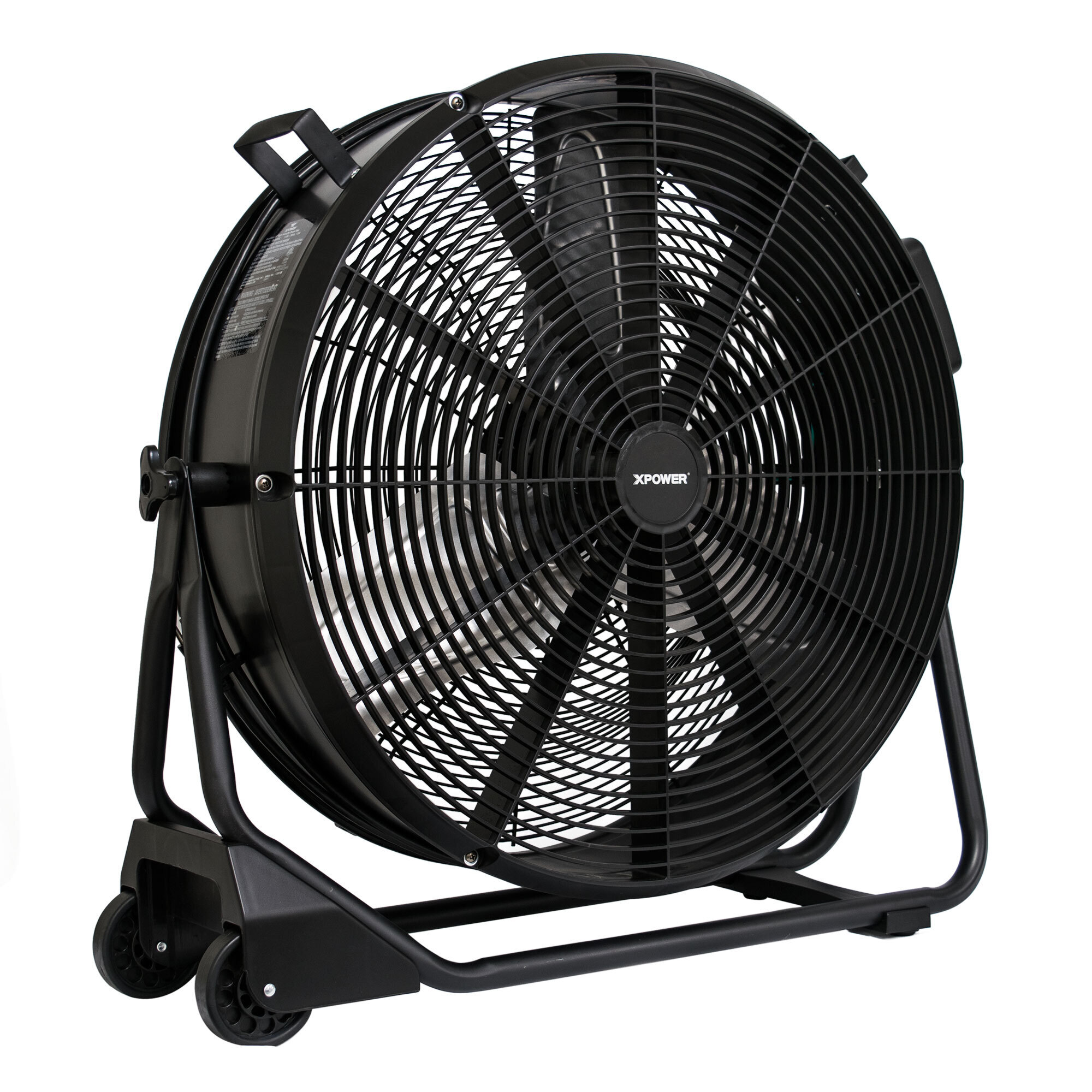 XPOWER, Variable Speed Enclosed DC Motor 24in. Drum Fan, Fan Diameter 24 in, Air Delivery 5800 cfm, Volts 115 Model# FD-630D